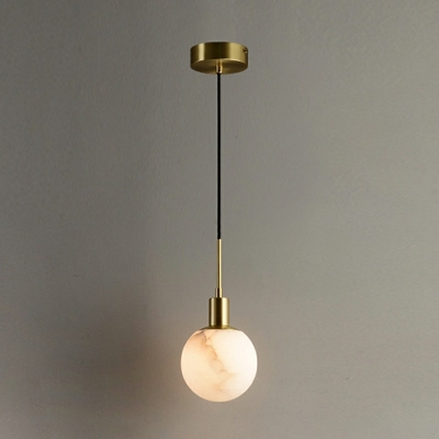 Modern and Simple Pendant Light Nordic Style Minimalism Globe Stone LED Hanging Light for Bedside
