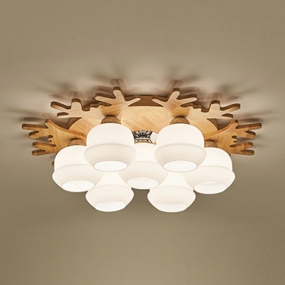 Modern Flush Mount Ceiling Light Fixtures Wood Flush Ceiling Light for Living Room