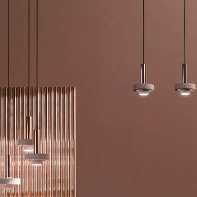 Modern Style LED Pendant Light Cement Platting Metal Hanging Light for Bedside