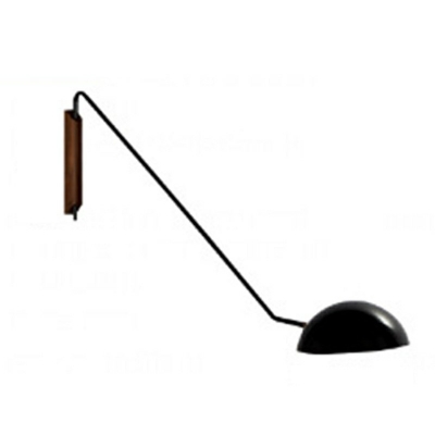 Modern Style Bowl Shade Wall Lamp Metal 1 Light Wall Light for Bedroom