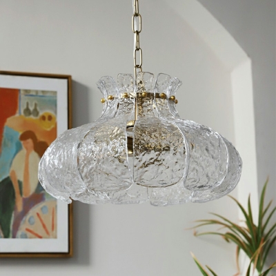 Nordic Style Glass Chandelier Light 4 Lights Modern Style LED Pendant Light for Living Room
