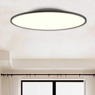 1-Light Flush Mount Fixture Modern Style Ultra-Slim ​Shape Metal Ceiling Mounted Light