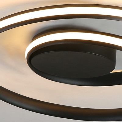 1-Light Flush Mount Lamp Minimalism Style Circle Shape Metal Ceiling Light Fixture