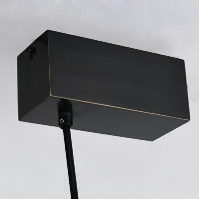 1-Light Island Lighting Minimal Style Liner Shape Metal Chandelier Lamp