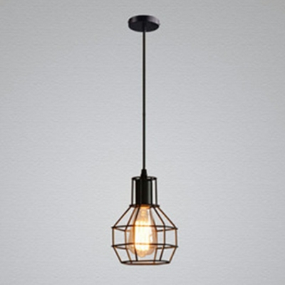 Black Industrial Hanging Lights Fixtures Vintage Metal Pendant Light for Living Room 