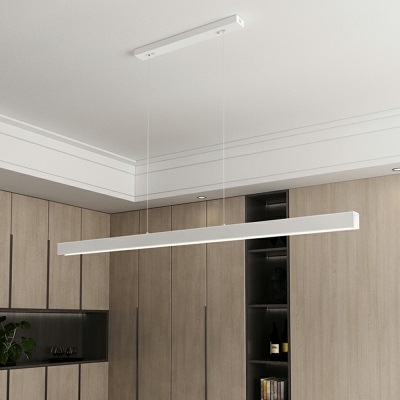 Contemporary Linear Island Lighting Aluminum Hanging Lamp for Kitchen