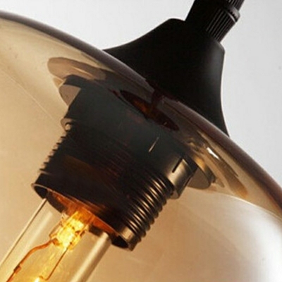 Glass 1 Light Globe Hanging Lights Fixtures Modern Minimalist Pendant Light for Bedroom