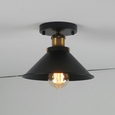 Industrial Style Close to Ceiling Lighting Ceiling Light Fixture for Living Room Corridor