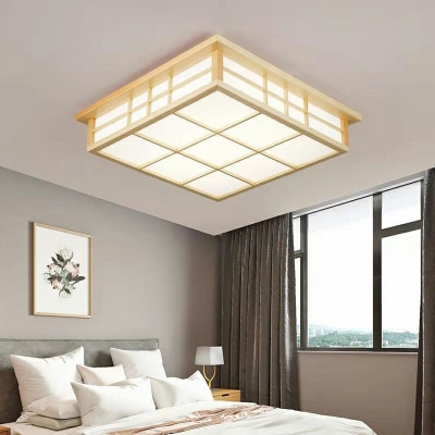 Minimalism Flush Light Fixtures Wood Flush Mount Ceiling Light Fixture for Living Room