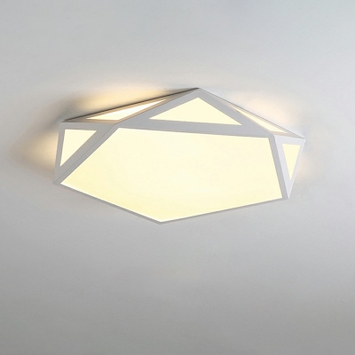 Modern Simple Geometry Metal Flush Mount Light Decorated in Bedroom Bathroom and Kitchen