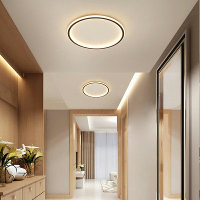 Modern Style LED Celling Light Minimalism Style Circle Metal Acrylic Flushmount Light for Bedroom