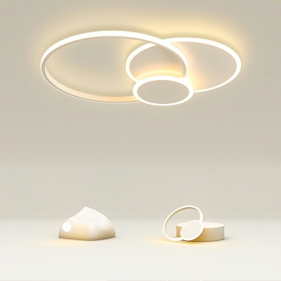 Modern Style LED Flushmount Light 3 Lights Nordic Style Minimalism Metal Acrylic Celling Light for Bedroom
