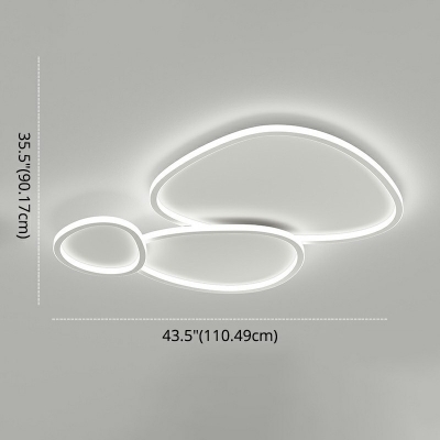 Modern Style LED Flushmount Light 3 Lights Nordic Style Minimalism Metal Acrylic Celling Light for Living Room