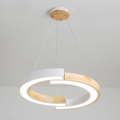 Modern Style Ring Shade Pedant Light in Gold  and Silver Finish Contracted Hanging Lights