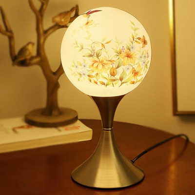 Ultra-Modern Table Light Round Glass Night Table Lamps for Bedroom Living Room
