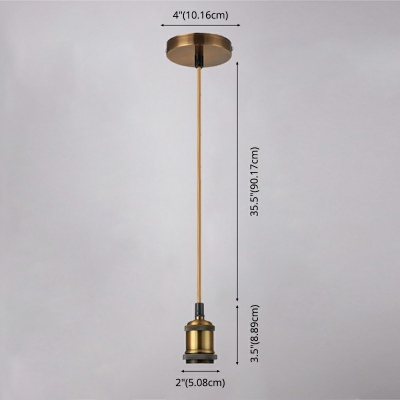 1 Light Industrial Metal Pendant Light Edison Single Bulb Pendant