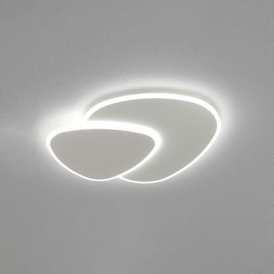 2 Lights LED Flushmount Light Modern Style Minimalism Metal Acrylic Celling Light for Bedroom