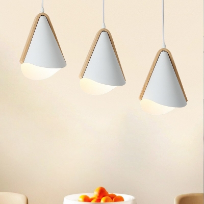 3-Light Multi Light Pendant Modern Style Conical Shape Metal Down Lighting