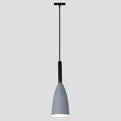 Bell 1 Light Nordic Style Modern Pendant Light Macaron Minimalism Hanging Lights Fixtures for Living Room 