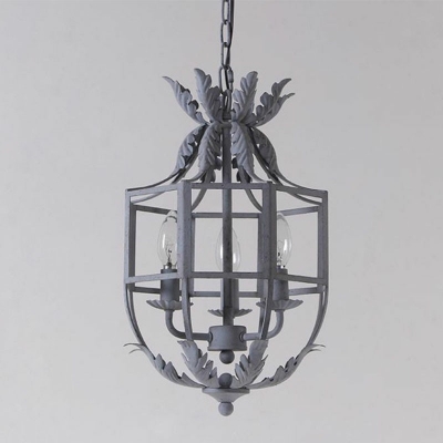 Chandelier Lighting Fixtures Industrial 3 Light Vintage Metal American Hanging Pendant for Bedroom