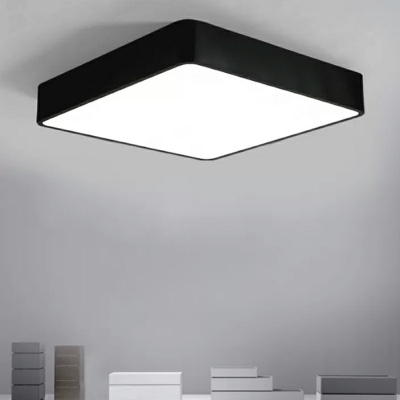 Contemporary Flush Ceiling Light Black Color Ceiling Light for Office Meeting Room