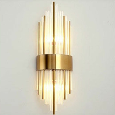 Creative Warm Metal Crystal Wall Sconce for Bedroom Corridor and Stair