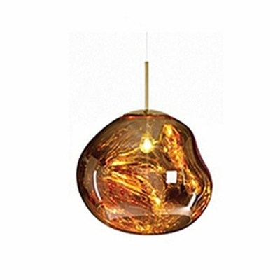Industrial-Style Creative Volcano Lava Living Room Chandelier Mirrored Glass Pendant Lamp