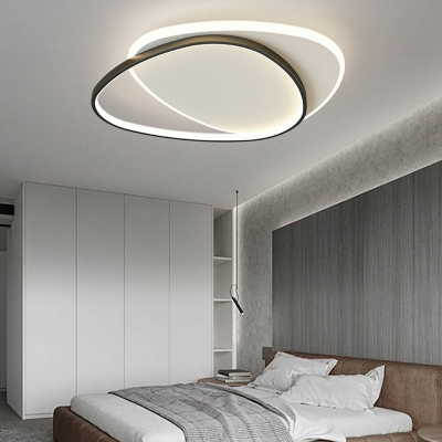 Metal Simple Geometry LED Flush Mount Light for Hallway Kitchen and Bedroom
