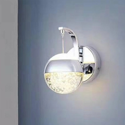 Modern Creative Crystal Ball Wall Sconce for Hotel Bedroom and Bedside