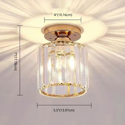 Modern Crystal Metal Decorative Ceiling Light for Hotel Corridor and Bedroom
