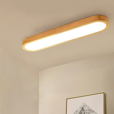 Modern Flush Mount Fixture Wood Material Flush Mount Ceiling Lamp for Dining Room