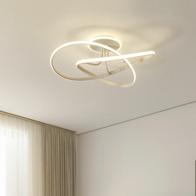 Modern Style LED Flushmount Light Nordic Style Minimalism Linear Celling Light for Living Room