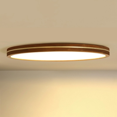 Modern Style LED Flushmount Light Nordic Style Wood Acrylic Celling Light for Bedroom