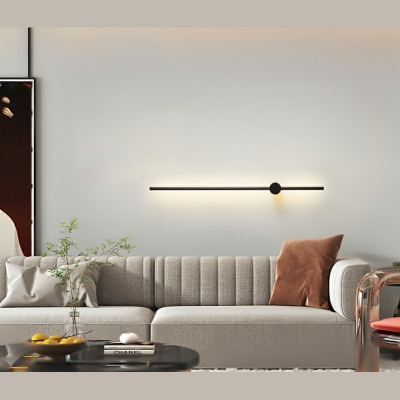 Modern Style Linear Wall Lamp Metal 1 Light Wall Light for Living Room