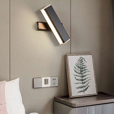 Nordic Style LED Wall Sconce Modern Style Minimalism Metal Wood Wall Light for Bedside
