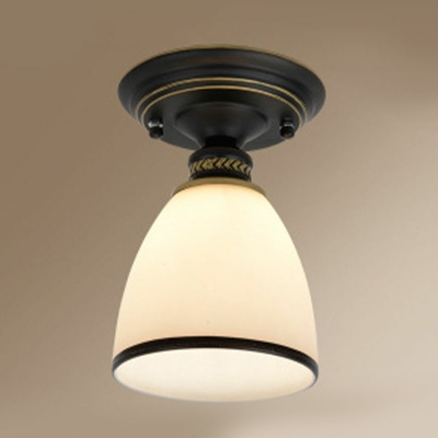 Simple American Retro Glass Ceiling Light for Corridor Hallway and Bedroom