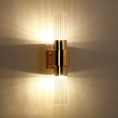 Simple Glass 2 Lights Wall Sconce Light for Hall Corridor and Bedroom