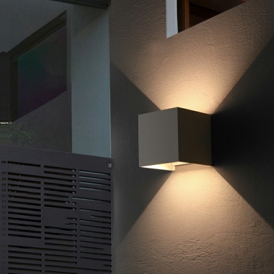 Simple Outdoor Waterproof Led Wall Lamp Two Head Lighting for Aisle Garden and Stair