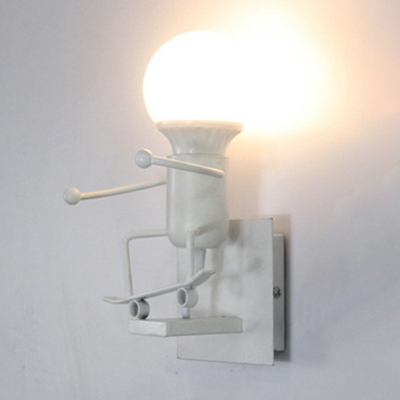 1 Lamp Black Metal Wall Lighting Fixtures Industrial Vintage Living Room Flush Mount Wall Sconce