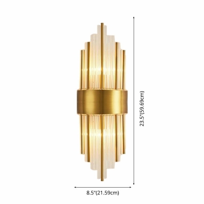 Creative Warm Metal Crystal Wall Sconce for Bedroom Corridor and Stair