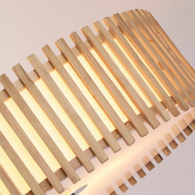 Japanese Style LED Flushmount Light Modern Style Wood Celling Light for Homestay