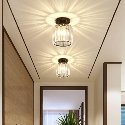 Modern Crystal Metal Decorative Ceiling Light for Hotel Corridor and Bedroom