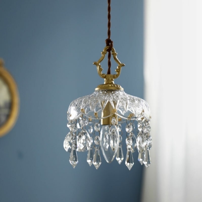 Modern Drop Pendant Crystal Pendant Lighting Fixtures for Bedroom Living Room