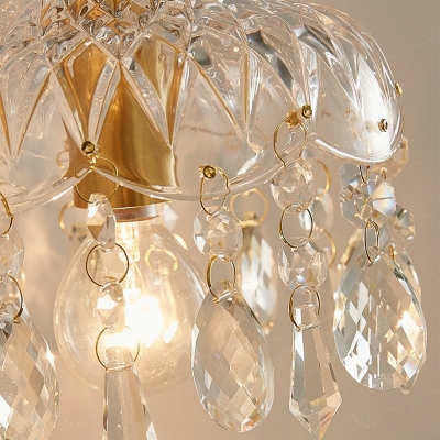 Modern Pendant Ceiling Lights Crystal Hanging Light Fixtures for Bedroom Living Room