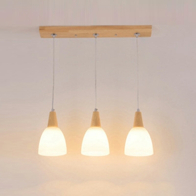 Modern Simple Down Lighting 3 Light Glass Hanging Light Fixtures for Bar Dining Room