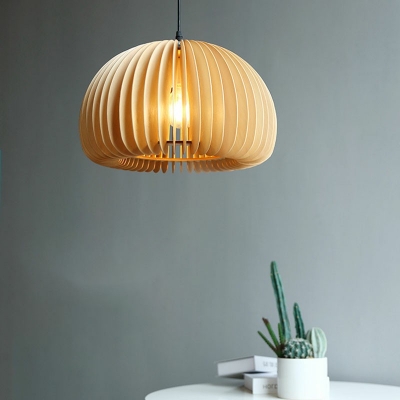 Modern Simple Down Lighting Wood Hanging Lamp Kit for Living Room Bedroom