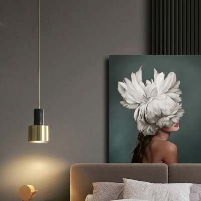 Modern Style LED Pendant Light Nordic Style Minimalism Metal Hanging Light for Bedside