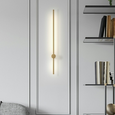 Modern Style Linear Wall Lamp Metal 1 Light Wall Light for Living Room