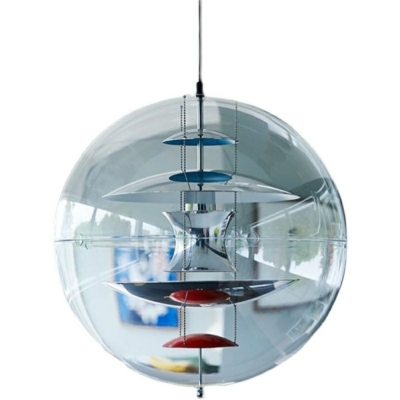 Nordic Style Glass Pendant Light Modern Style Globe Clear Hanging Light for Living Room