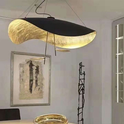 Postmodern Style Down Lighting Metal Suspension Pendant for Living Room Bedroom